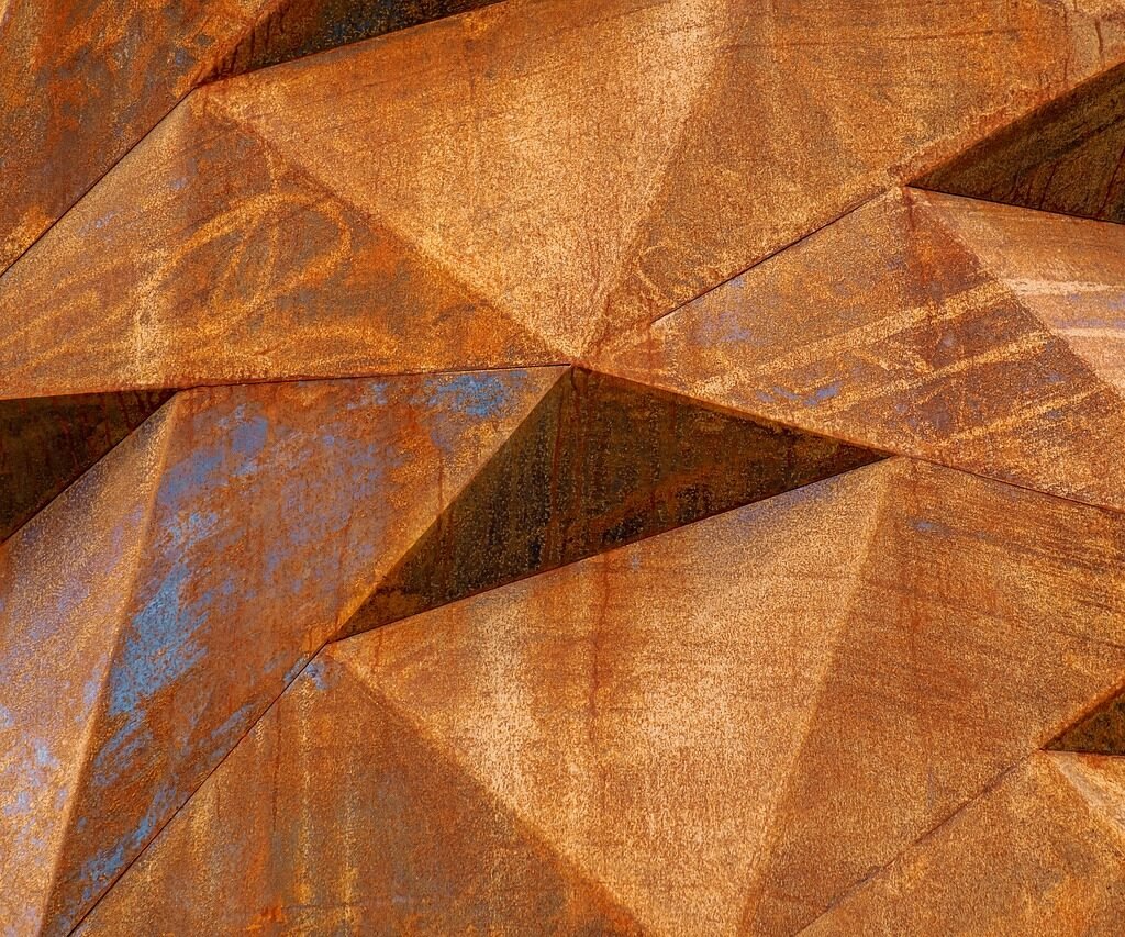 stole, metal, corten steel