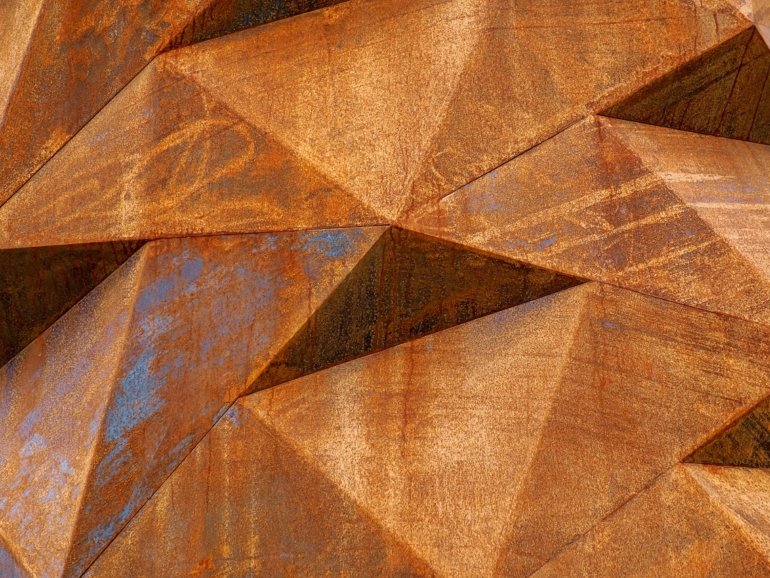stole, metal, corten steel